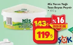 MİS YARIM YAĞLI TAZE BEYAZ PEYNİR 650 G MİS YARIM YAĞLI TAZE BEYAZ PEYNİR 650 G